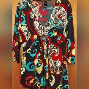 Colorful tunic top by Bisou Bisou
